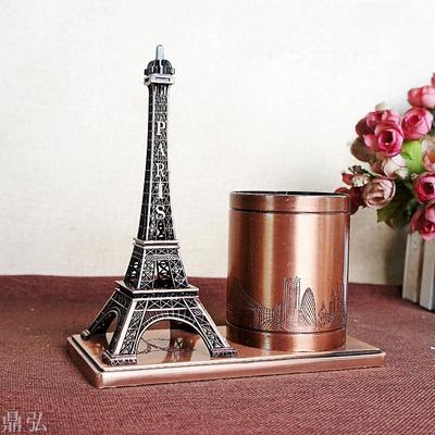 新款金属工艺品摆件法国诶菲尔铁塔笔筒旅游纪念品